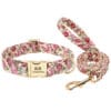 Floral Dog Collar - Embroidered Anti-Loss Pet Collar