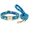 Premium Floral Dog Collar with Rope Stitching