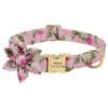 Premium Floral Dog Collar with Rope Stitching