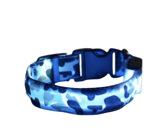 Camouflage Luminous Dog Collar on a German Shepherd at night