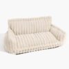 Milky white fluffy Orthopedic Dog Bed