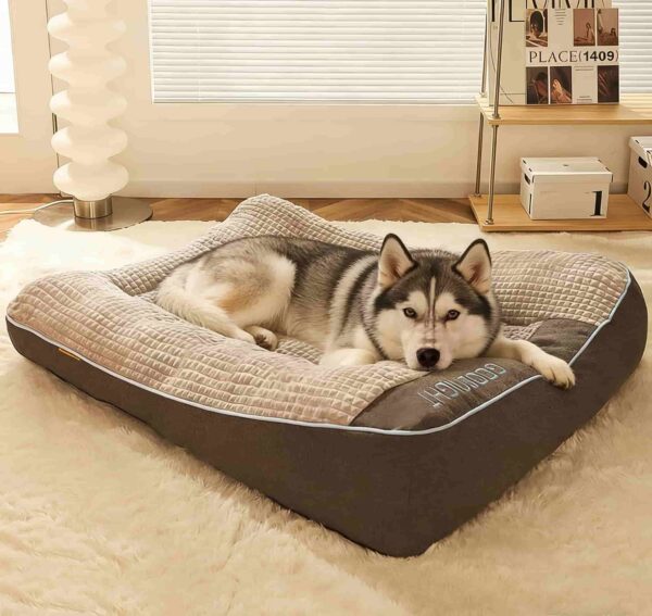 Large Durable Orthopedic Dog Bed with Scratch-Resistant Fabric