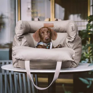 RoadNest Comfort Pet Car Seat - Gray Waterproof Dog Car Bed