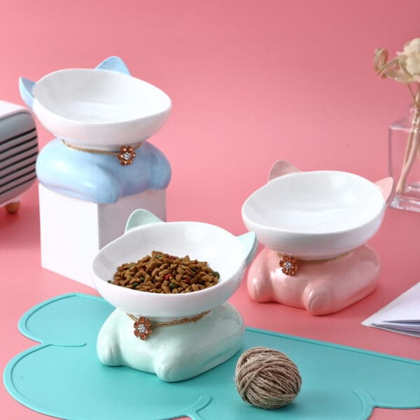 JoyPawz Anti-Tip Pet Bowl - Stable Ceramic Dish for Dogs and Cats